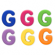 Acryl Buchstaben G Multicolour