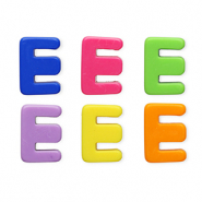 Acryl Buchstaben E Multicolour
