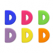 Acryl Buchstaben D Multicolour