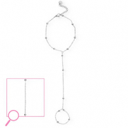 Stainless Steel - Rostfrei Stahl Handketten Ball Silver