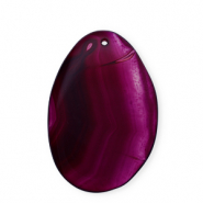 Anh&auml;nger Naturstein Achat Oval Dark purple