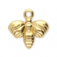 Anh&auml;nger aus Stainless Steel - Rostfreiem Stahl Bee Gold
