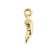 Anh&auml;nger aus Stainless Steel - Rostfreiem Stahl Chili Pepper Gold