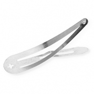Zubehör Metall Haarspange mit Öse Silver