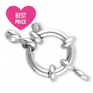 Zubeh&ouml;r aus Stainless Steel - Rostfreiem Stahl Rettungsring Verschluss 14mm mit &Ouml;sen Silber