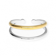 Stainless Steel - Rostfrei Stahl Ringe Silver-gold