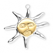 Anhänger aus Stainless Steel - Rostfreiem Stahl Sun Silver-gold