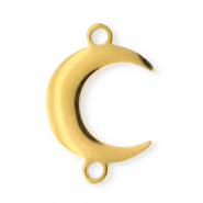 Anhänger aus Stainless Steel - Rostfreiem Stahl Zwischenstück Horn Gold