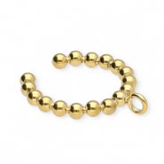 BY31® Stainless Steel - Rostfrei Stahl Ohrringe / Ear Cuff Spheres with Loop Gold
