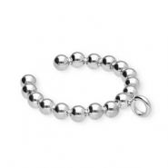 BY31® Stainless Steel - Rostfrei Stahl Ohrringe / Ear Cuff Spheres with Loop Silver