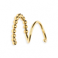 BY31® Stainless Steel - Rostfrei Stahl Ohrringe / Spiral-Ohrringe Spheres Gold