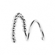 BY31® Stainless Steel - Rostfrei Stahl Ohrringe / Spiral-Ohrringe Spheres Silver