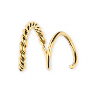 BY31® Stainless Steel - Rostfrei Stahl Ohrringe / Spiral-Ohrringe Twisted Gold