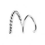 BY31® Stainless Steel - Rostfrei Stahl Ohrringe / Spiral-Ohrringe Twisted Silver