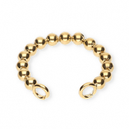 BY31® Stainless Steel - Rostfrei Stahl Ohrringe / Ear Cuff Spheres with 2 Loops Gold