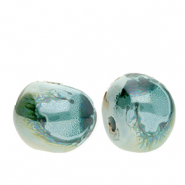 Perlen Griechische Keramik DQ&reg; Ocean wave green-brown