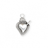 Anh&auml;nger Metall DQ&reg; Heart Antiek zilver (nikkelvrij)