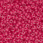Miyuki 8/0 Rocailles Carnation Pink Lined Crystal 8-0208