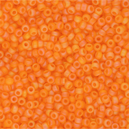 Miyuki 11/0 Rocailles Matted Transparent Orange AB 11-0138FR