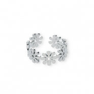Stainless Steel - Rostfrei Stahl Ringe Flower Silver