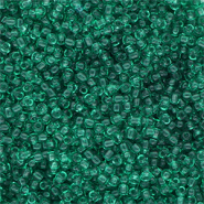 Rocailles Perlen Glas 8/0 (3 mm) Transparent green