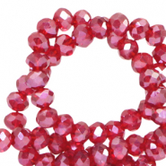 Facetten Top Glas Perlen 8x6mm Rondellen Raisin torte red-amber coating