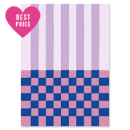 BY31&reg; Karten f&uuml;r Schmuck Lines & Cubes Purple-pink-dark blue