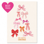 BY31&reg; Karten f&uuml;r Schmuck "Have a bowtiful Christmas!" Light beige-pink-red-warm orange