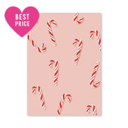 Karten f&uuml;r Schmuck Candy canes Pink-red-white