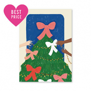 Karten f&uuml;r Schmuck Christmas tree Green-blue-pink