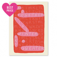 Karten f&uuml;r Schmuck "We go together..." Red-pink-off white