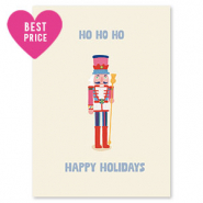 Karten f&uuml;r Schmuck "HO HO HO" Off white-red-blue