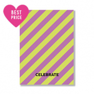 Karten f&uuml;r Schmuck "Celebrate" Lime-purple