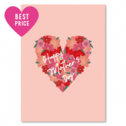 Karten f&uuml;r Schmuck "happy mother's day" Peach pink