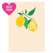 Karten für Schmuck "Easy peasy lemon squeezy" Beige-yellow