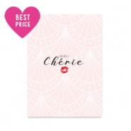 Karten f&uuml;r Schmuck "Merci Ch&eacute;rie" Light pink
