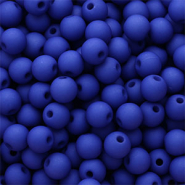 6 mm Perlen aus Acryl Royal blue
