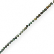 Perlen Naturstein Chalcedon (Jaspis) 4mm Facett geschliffen Multicolour green