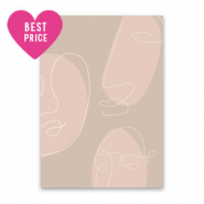 Karten f&uuml;r Schmuck Faces Light pink-rose