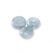 Rondell Natursteinperlen Marmor und Calcit 4mm Sky blue