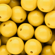 18 mm DQ Perlen aus Acryl shiny Vibrant yellow 13-0858 TCX