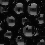 16 mm DQ Perlen aus Acryl shiny Black