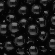 14 mm DQ Perlen aus Acryl shiny Black