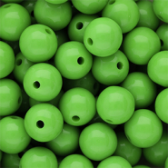 14 mm DQ Perlen aus Acryl shiny Vibrant green 16-6339 TCX