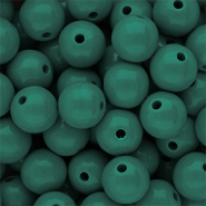 12 mm DQ Perlen aus Acryl shiny Mediterranea green 19-4517 TCX