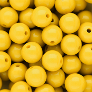 12 mm DQ Perlen aus Acryl shiny Vibrant yellow 13-0858 TCX