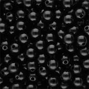 8 mm DQ Perlen aus Acryl shiny Black