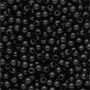 4 mm DQ Perlen aus Acryl shiny Black
