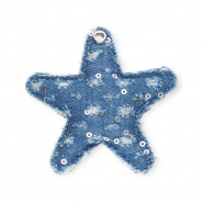 Statement-Anh&auml;nger Star Denim-Look Denim blue