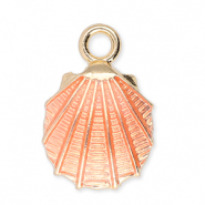Anhänger Metall Shell Gold-peach pink